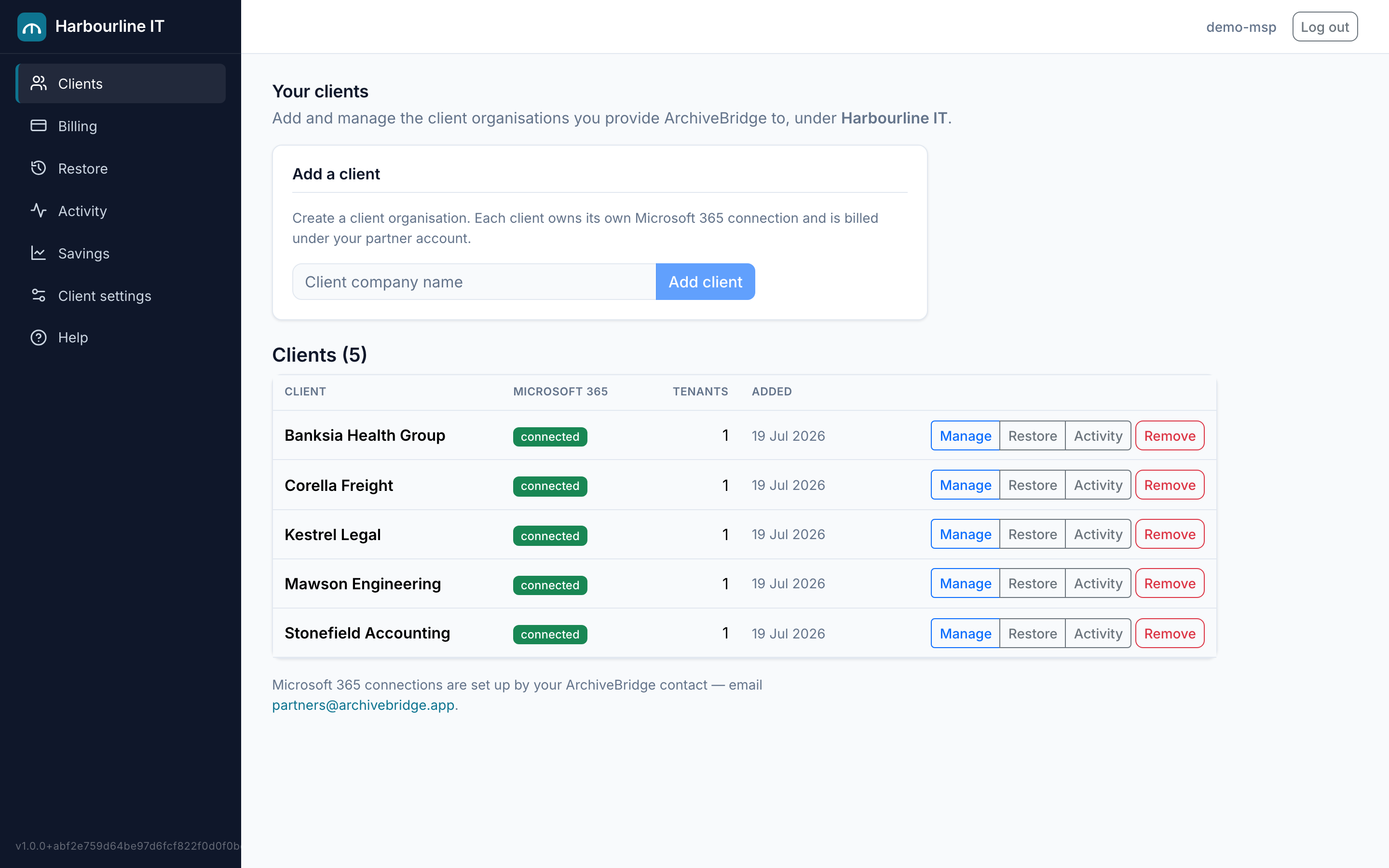 For MSPs — every client tenant in one white-labelled console